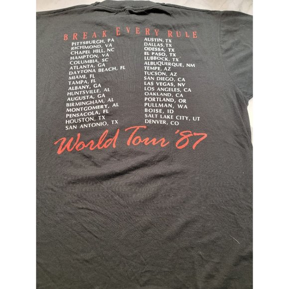 Vintage 1987 Tina Turner Break Every Rule World Tour Tee XL - Picture 2 of 7